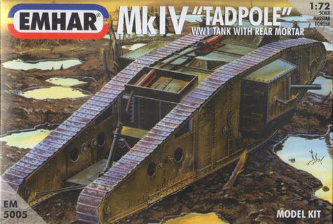 Emhar Military 1/72 WWI British Tadpole Mk IV Tank w/Rear Mortar Kit