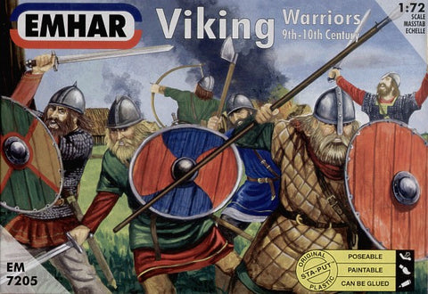 Emhar Military 1/72 9th-10th Century Viking Warriors (50) Kit