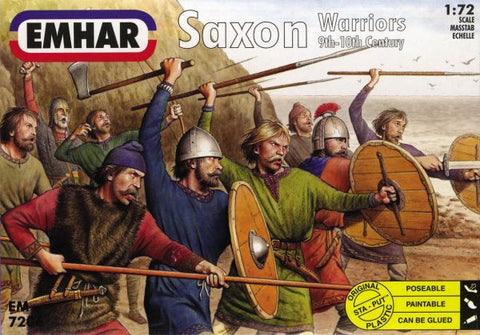 Emhar Military 1/72 9th-10th Century Saxons Warriors (50) Kit