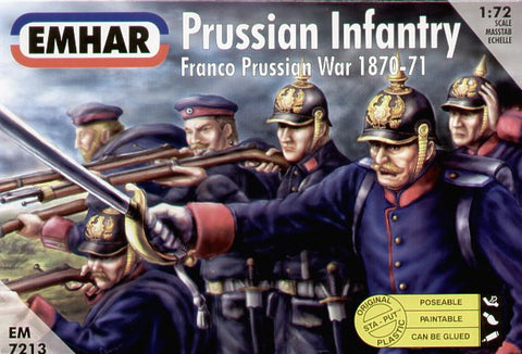 Emhar Military 1/72 Franco Prussian War 1870-71 Prussian Infantry (50) Kit