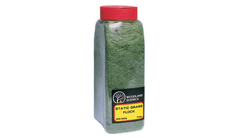 Woodland Scenics Static Grass Flock - Dark Green (32oz. Shaker)