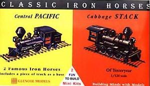 Glencoe Military 1/120 Classic Iron Horse Locos Central Pacific & Cabbage Stack Kit
