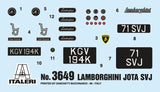 Italeri Model Cars 1/24 Lamborghini Miura JOTA SVJ Kit