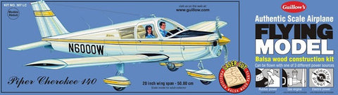 Guillows 1/20 (20") Wingspan Piper Cherokee 140 Laser Cut Kit