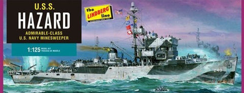Lindberg Model Ships 1/125 USS Hazard Admirable-Class Navy Mine Sweeper Kit