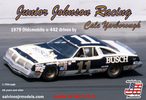 Salvinos Jr. 1/25 Junior Johnson Racing Cale Yarborough #11 Oldsmobile 442 1979 Daytona 500 Race Car Kit