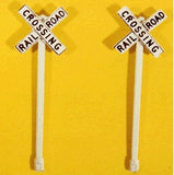 JL Innovative Design HO Custom Railroad Crossbuck Signs (2)