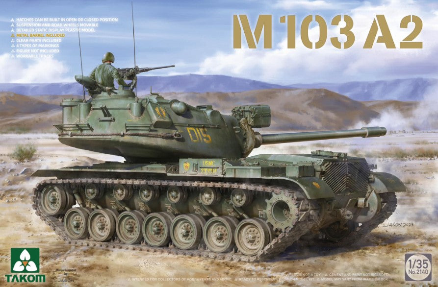 Takom 1/35 U.S. Marine Corps M103A2 Heavy Tank Kit