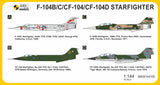 Mark I 1/144 F104B/C/CF104/CF104D American Starfighters (2 in 1) Kit