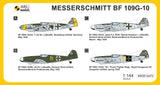 Mark I 1/144 Messerschmitt Bf109G10 Late Gustav Fighter (2 in 1) Kit