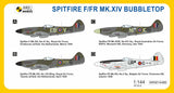 Mark I 1/144 Spitfire XIV Bubbletop In Europe Fighter (2 in 1) Kit