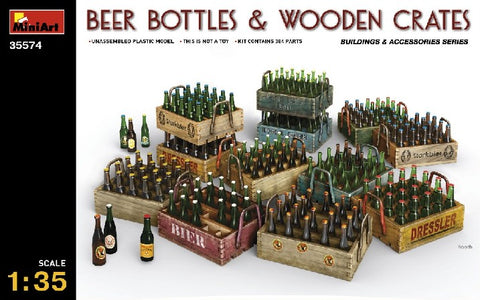 MiniArt Military 1/35 Beer Bottles & Wooden Crates Kit