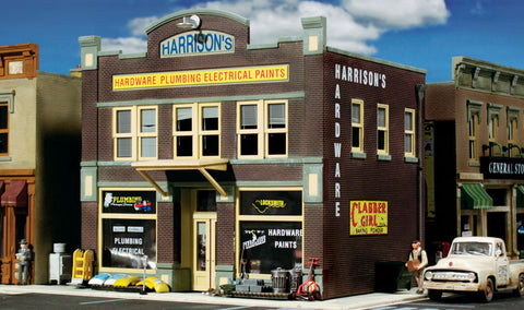 Woodland Scenics O Building Harrison's 2-Story Hardware Store Kit