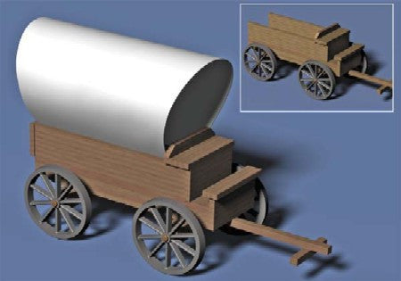 Pegasus Military 1/25 Wooden Wagon Kit