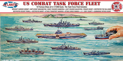 Atlantis Model Ships 1/1200 US Combat Task Force Fleet Set: 12 Different Ships Kit