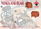 Red Box Wargame 1/72 Roman Vinea Tank w/Battering Ram (2 ea.) Set