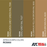 AK Interactive Real Colors: Afrika Korps Acrylic Lacquer Paint Set (4) 10ml Bottles