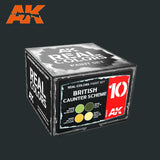 AK Interactive 	Real Colors: British Counter Scheme Acrylic Lacquer Paint Set (4) 10ml Bottles