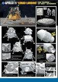 Dragon Space 1/72 NASA: Apollo 11 Lunar Landing CSM Columbia & Lunar Module Eagle (Re-Issue) Kit