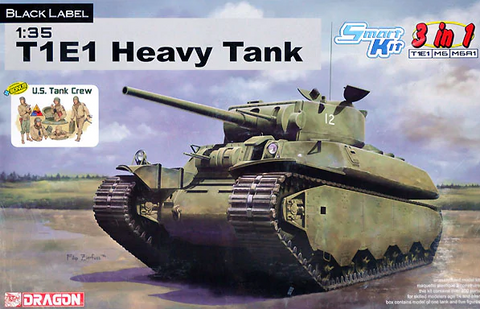 Dragon Military Models 1/35 T1E1 Heavy Tank (3 in 1) Black Label Series Kit