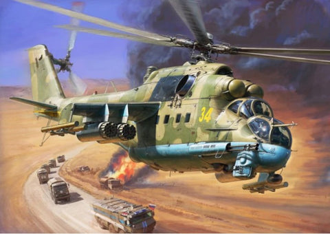 Zvezda Aircraft 1/72 Soviet MI24P Hind Attack Helicopter Kit