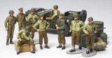 Tamiya Military 1/48 WWII US Infantry at Rest UnPainted (9) & Jeep Kit