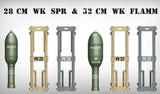 MiniArt Military 1/35 German Rocket Launcher w/28cm WK SPR & 32cm WK Flamm (New Tool) Kit