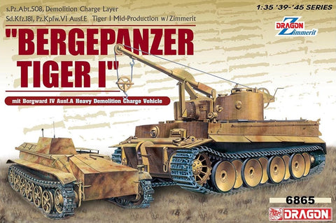 Dragon Military Models 1/35 Bergepanzer Tiger I, s.Pz.Abt.508 Demolition Charge Layer mit Borgward IV Ausf.A Heavy Demolition Charge Vehicle Kit