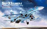 Minibase Hobby 1/48 Su33 Flanker D Russian Navy Carrier-Borne Fighter (New Tool) Kit