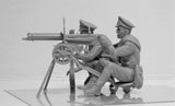 ICM Military 1/35 WWI Russian MG Team (2) w/Maxim 1910 MG, Weapons & Equipment Kit