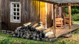 Woodland Scenics N Built-N-Ready Rustic Cabin LED Lighted