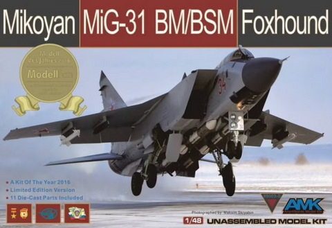 AMK Models Aircraft 1/48 MiG31BM/BSM Foxhound Fighter Kit