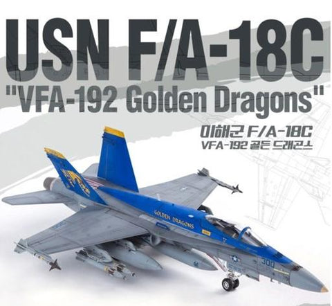 Academy Aircraft 1/72 USN F/A-18C VFA-192 Golden Dragons Kit