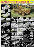 Dragon Military Models 1/35 SdKfz 10/5 Light Halftrack w/2cm FlaK 38 Gun Kit