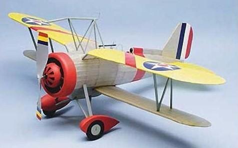 Dumas Wooden Planes 30" Wingspan Curtiss F9C2 Sparrowhawk Rubber Pwd Aircraft Laser Cut Kit