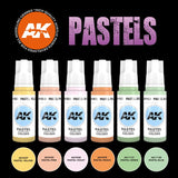 AK Interactive Pastels Acrylic Paint Set (6 Colors) 17ml Bottles