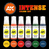 AK Interactive Intense Acrylic Paint Set (6 Colors) 17ml Bottles