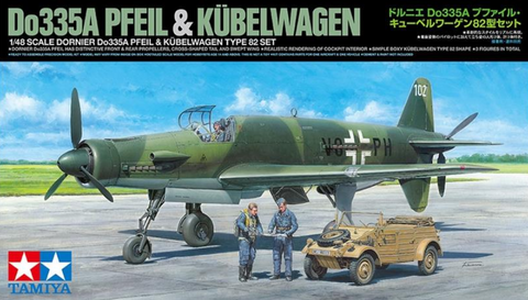 Tamiya 1/48 Dornier Do335A Pfeil w/Kubelwagen 82 Kit