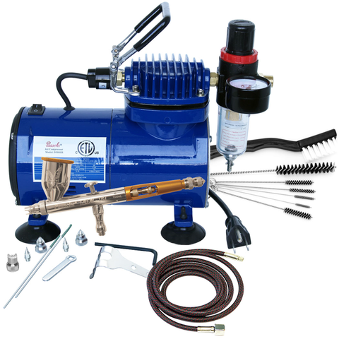 Paasche Airbrush & Compressor Package: TG3F, D500SR, & AC7 Paasche Airbrush & Compressor Package: TG3F, D500SR, & AC7