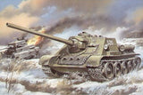 Unimodel Military 1/72 SU100 WWII Soviet Tank w/Self-Propelled Gun Kit