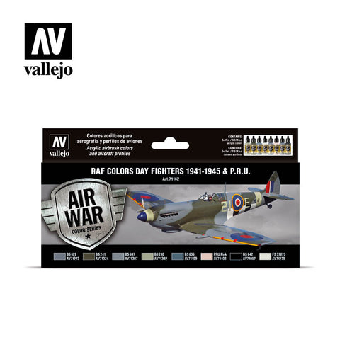 Vallejo Acrylic 17ml  Bottle WWII RAF Day Fighters Model Air Paint Set (8 Colors)