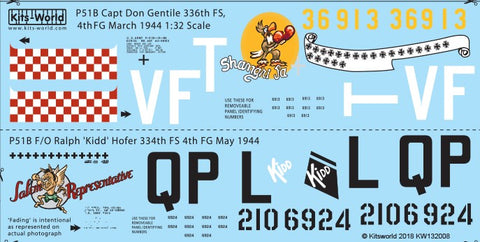 Warbird Decals 1/32 P51B Shangri La, Salem Representative