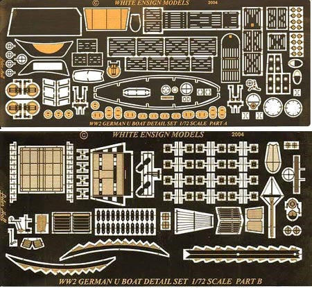 White Ensign Details 1/72 Type VIIc U-Boat Detail Set for RVL
