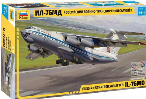 Zvezda Aircraft 1/144 Russian IL76 MD Strategic Airlifter Aircraft Kit