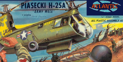 Atlantis Aircraft 1/48 H25A Army Mule Helicopter (formerly Aurora) Kit