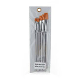 Atlas Brush Co. 5 Piece Taklon Flat Brush Set