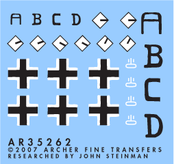 Archer Fine Transfers 1/35 StuG III F/8 11th Luftwaffen Field Div Panzer-Jager Abt Italy/Greece 1943