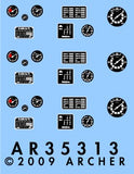 Archer Fine Transfers 1/35 Schwimmwagen, Kubelwagen, Lettenkrad Instruments & Placards for TAM & DML