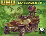 AFV Club Military 1/35 UHU SdKfz 251/20 Ausf D Infrared Searchlight Carrier Kit