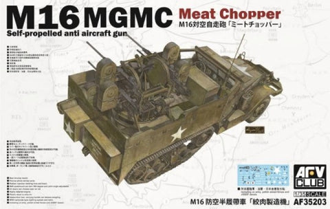 AFV Club Military 1/35 M16 MGMC Meat Chopper Self-Propelled Anti-Aircraft Gun Halftrack (New Tool) Kit